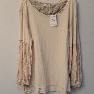 Free people oversize long sleeve t shirt